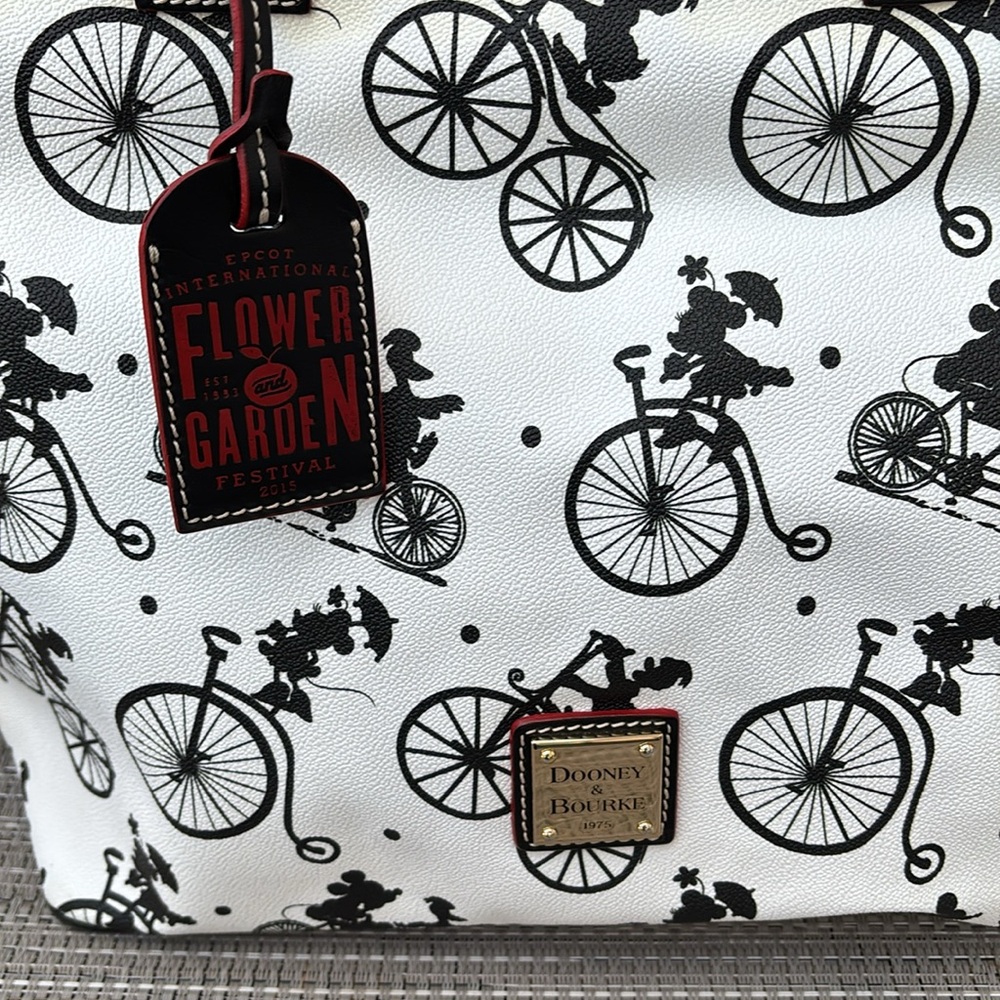 DOONEY BOURKE LADIES DISNEY BICYCLE FLOWER AND GARDEN 2015 TOTE BAG - Picture 2 of 11
